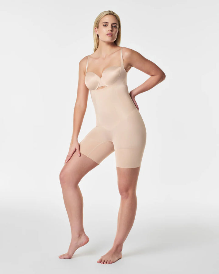 Oncore Open-Bust Mid-Thigh Bodysuit