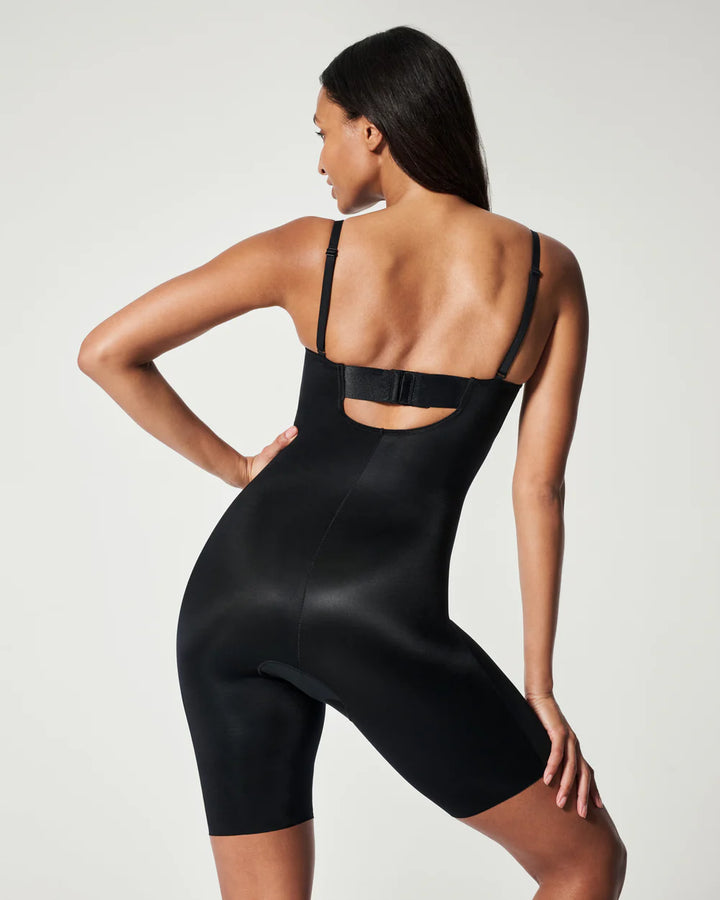 SPANXshape Suit Your Fancy Strapless Cupped Mid-Thigh Bodysuit