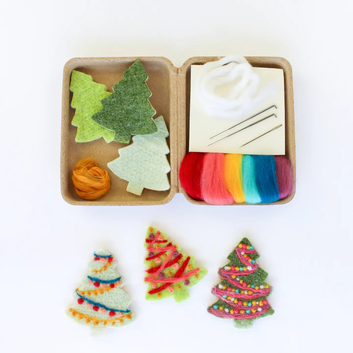 Mini Christmas Tree Felting Craft Kit