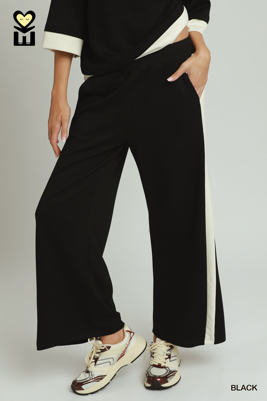 Luxeknit Colorblock Side Stripe Straight Pants