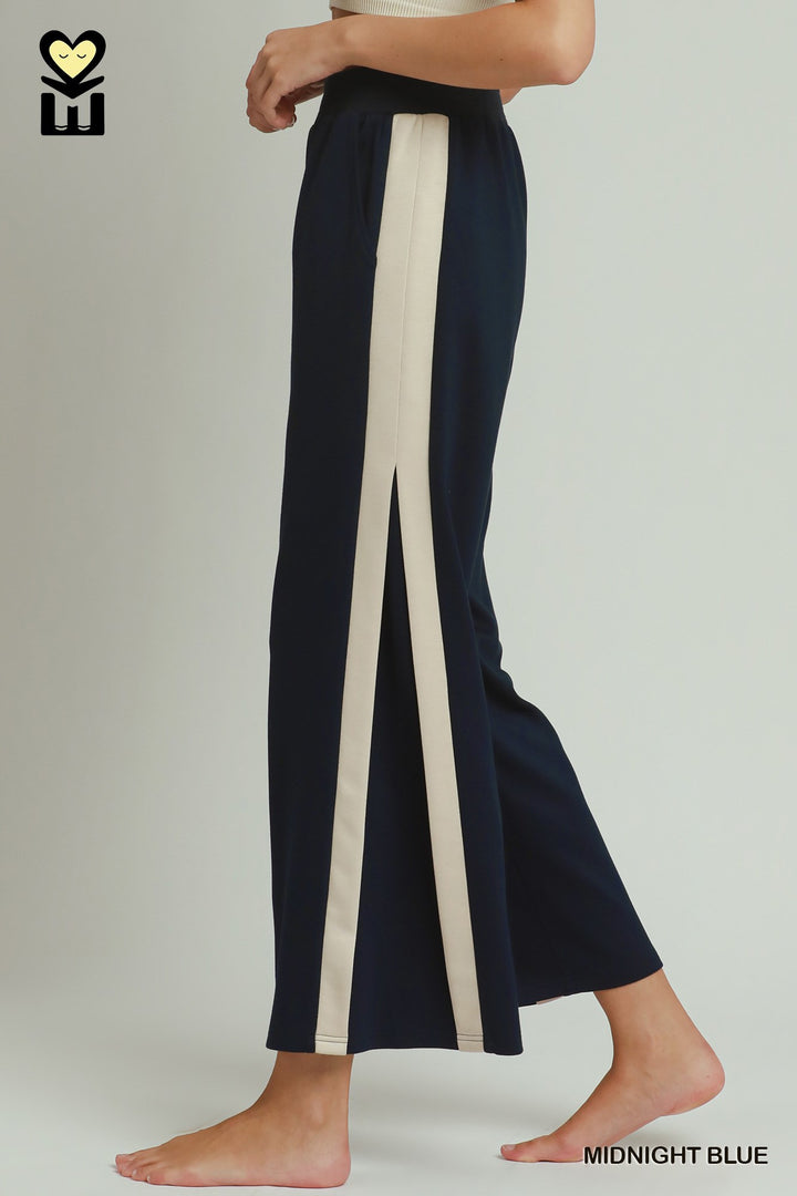 Luxeknit Colorblock Side Stripe Straight Pants