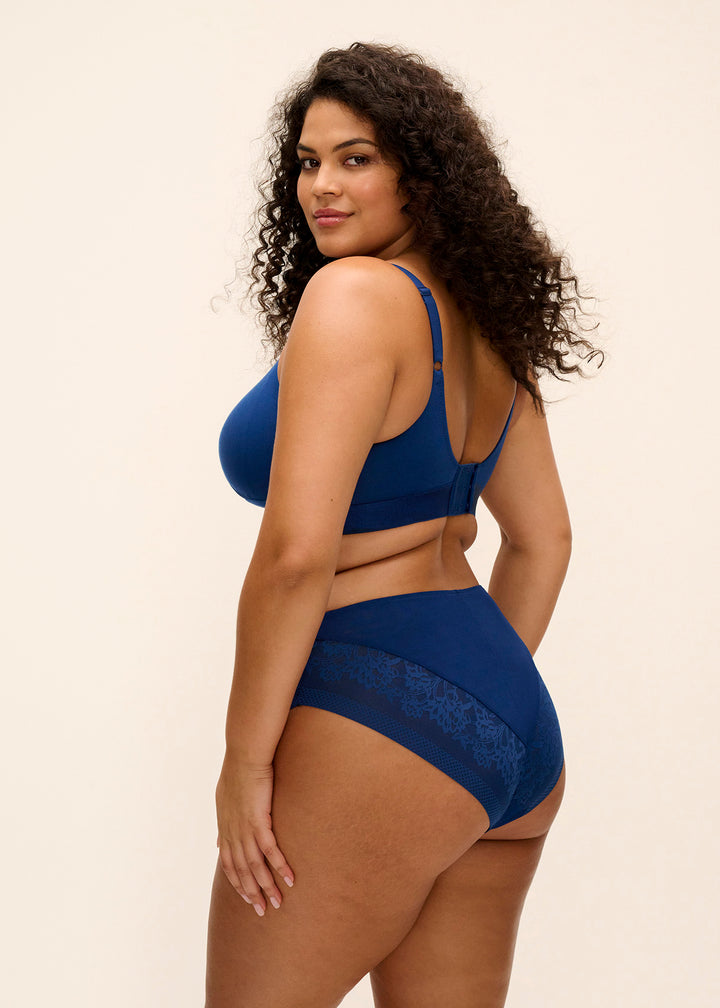 Downtime French Navy Wireless Bralette