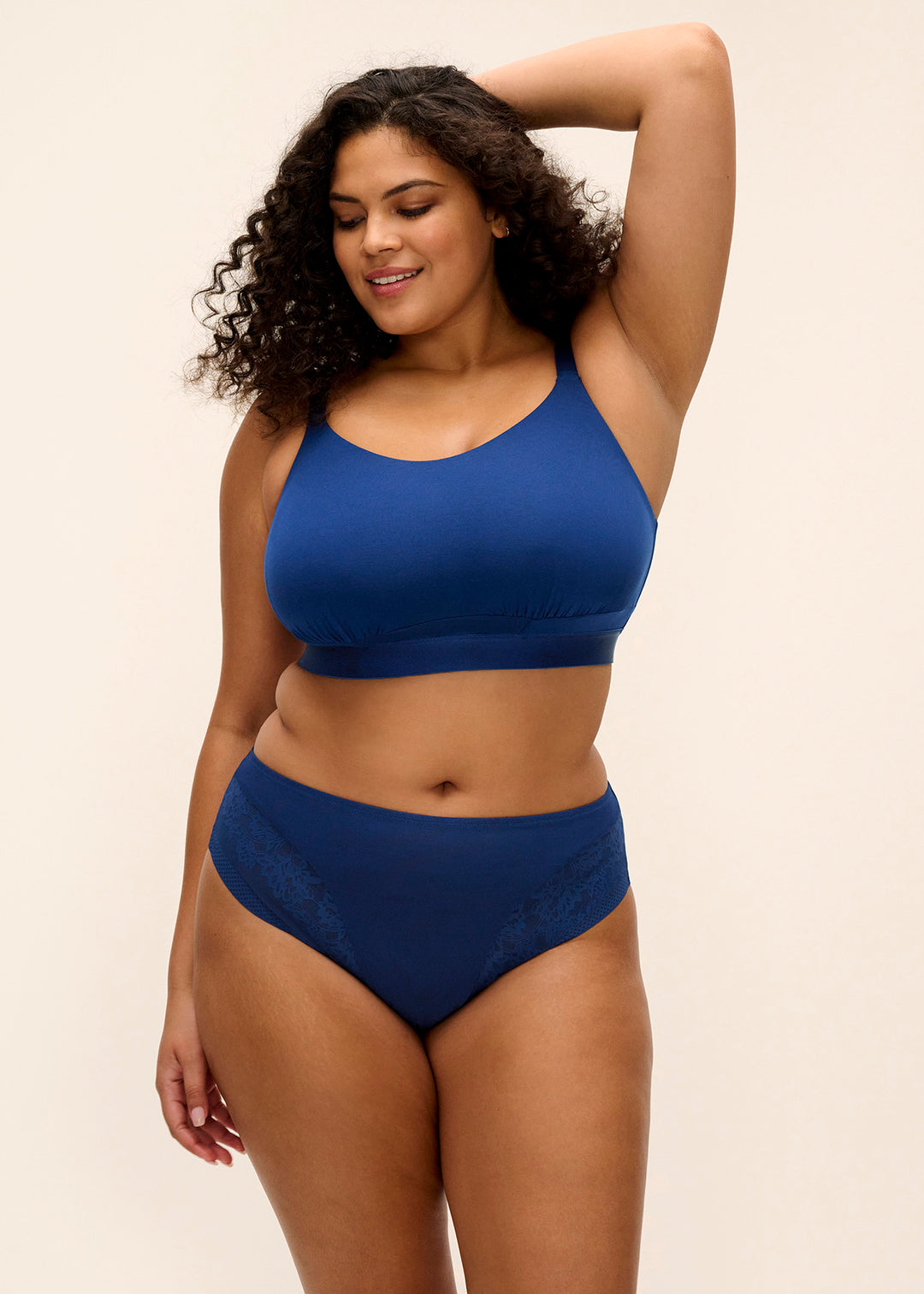 Downtime French Navy Wireless Bralette