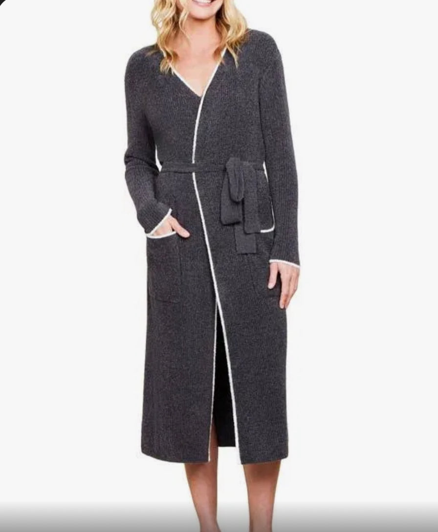 CozyChic Contrast Ribbed Robe