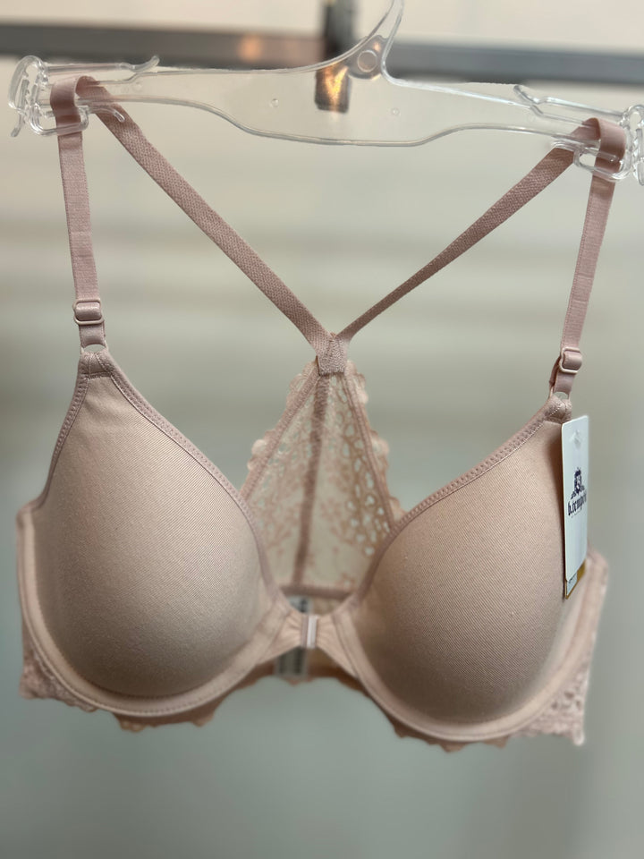 Inspired Eyelet Front Closure Underwire Bra